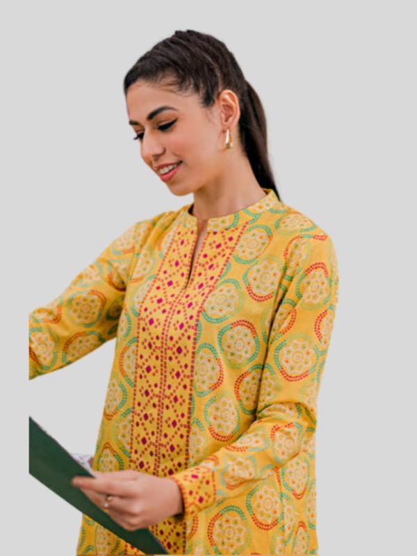 Nishat 3-PC Printed Unstitched Lawn Suit - Image 2