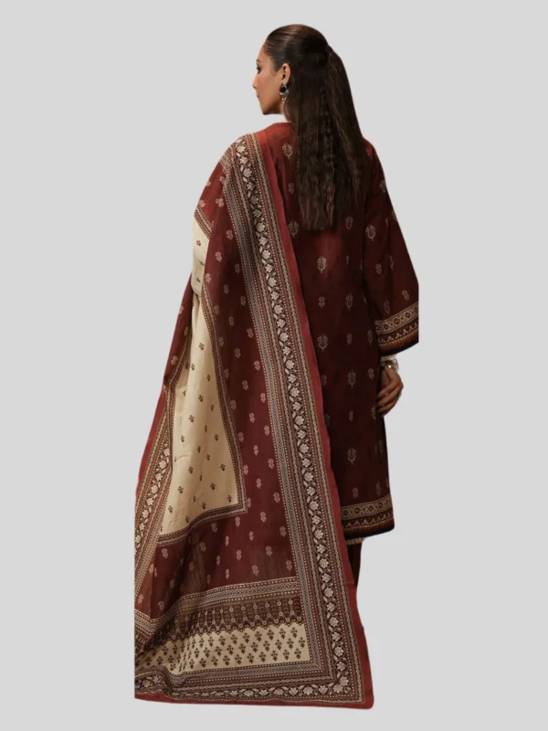 Zellbury 3-Pc Winter Unstitched Khaddar Suit - Image 2
