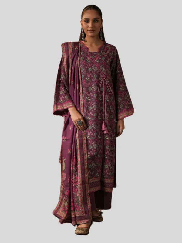 Zellbury 3-Pc Winter Unstitched Khaddar Suit