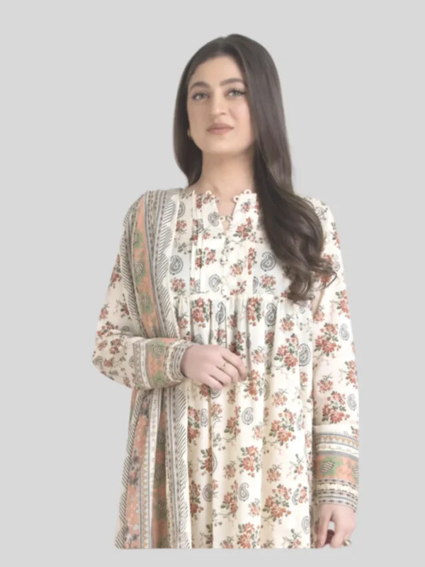 Sapphire 3-PC Printed Unstitched Lawn Suit