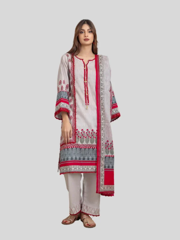 Regalia 3-Pc Unstitched Ninokara Digital Printed Suit - Image 3