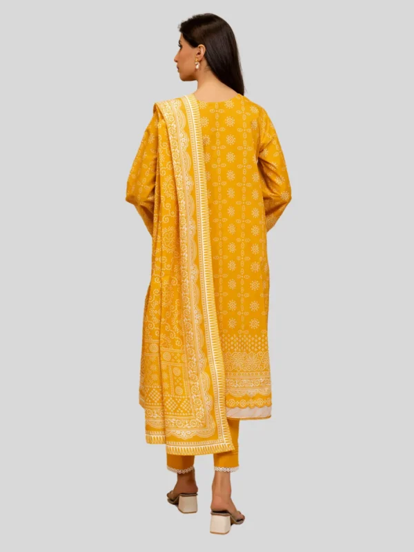 Zellbury 3-PC Digital Printed Unstitched Lawn Suit - Image 3
