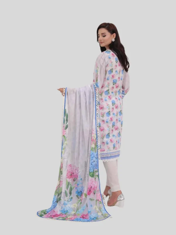 O ‘ Pole 3 -Pc Unstitched Lawn Suit - Image 2