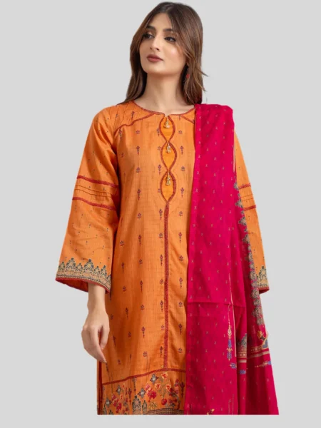 Regalia 3-Pc Unstitched Ninokara Digital Printed Suit