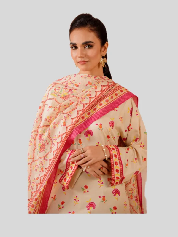 Nishat 3-PC Printed Unstitched Lawn Suit - Image 3