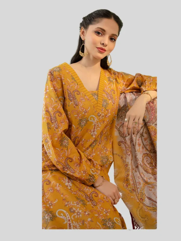 Nishat 3-PC Printed Unstitched Lawn Suit - Image 2