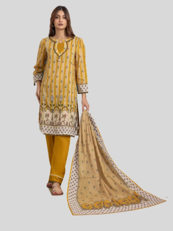 Regalia 3-Pc Unstitched Ninokara Digital Printed Suit - Image 2