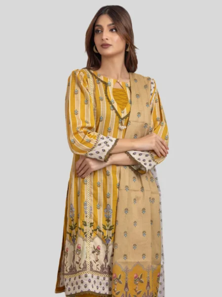 Regalia 3-Pc Unstitched Ninokara Digital Printed Suit