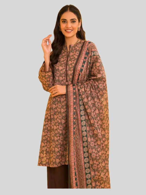 Nishat 3-PC Printed Unstitched Lawn Suit - Image 2