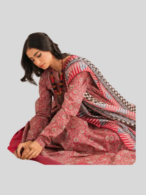 Nishat 3-PC Printed Unstitched Lawn Suit - Image 3