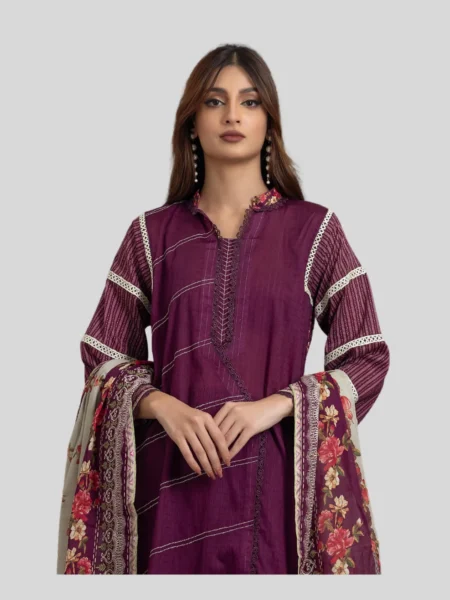 Regalia 3-Pc Unstitched Ninokara Digital Printed Suit