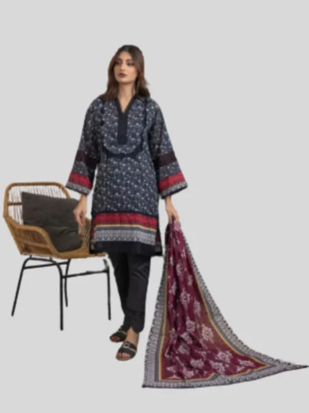Regalia 3-Pc Unstitched Ninokara Digital Printed Suit