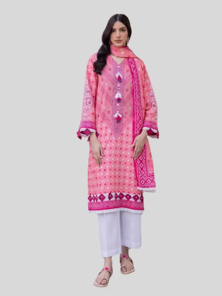 Zellbury 2-PC Digital Printed Unstitched Lawn Suit