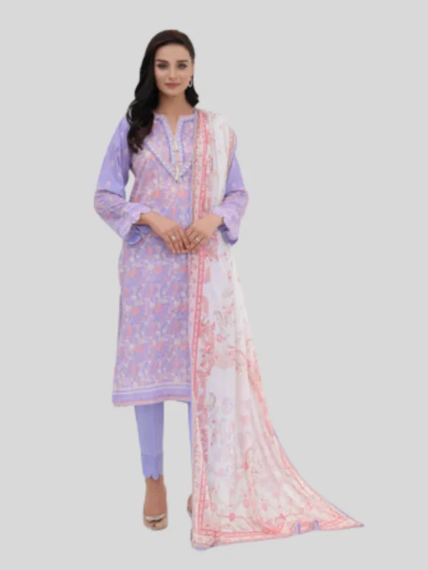O ‘ Pole 3 -Pc Unstitched Lawn Suit
