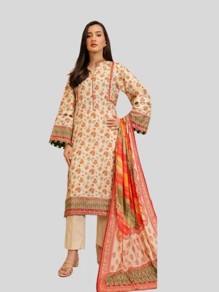 Zellbury 2-PC Digital Printed Unstitched Lawn Suit