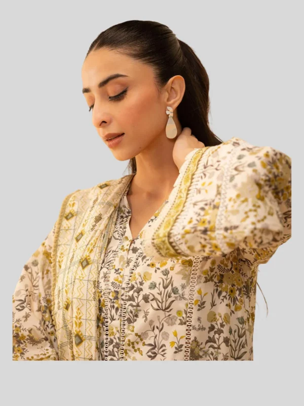 Zellbury 2-PC Digital Printed Unstitched Lawn Suit - Image 2