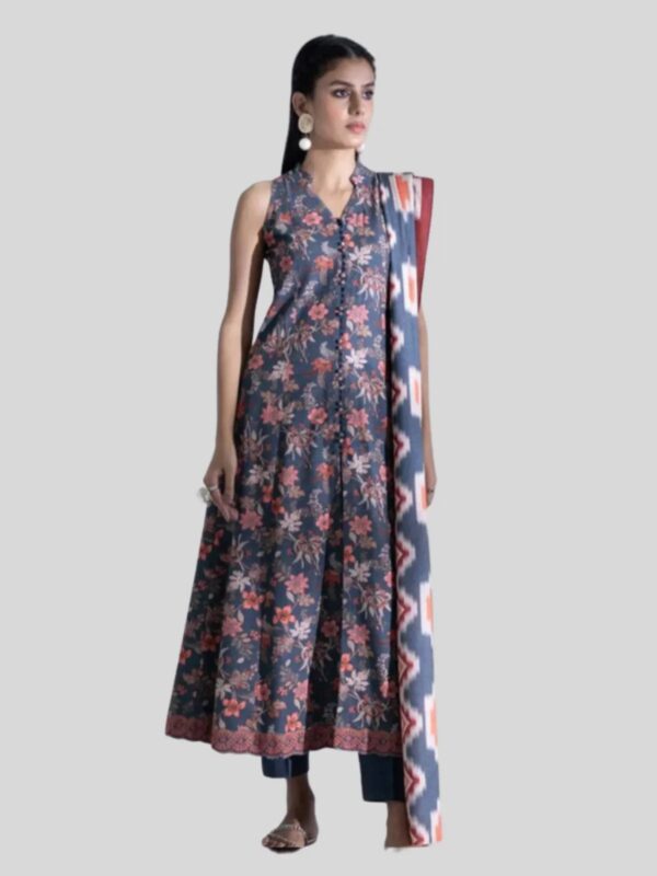 Sapphire 3-PC Printed Unstitched Lawn Suit