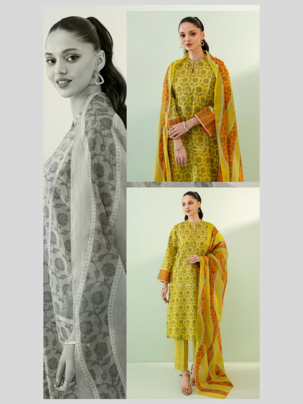Nishat Vol 3 Printed Unstitched 3-PC Lawn Suit - Image 2