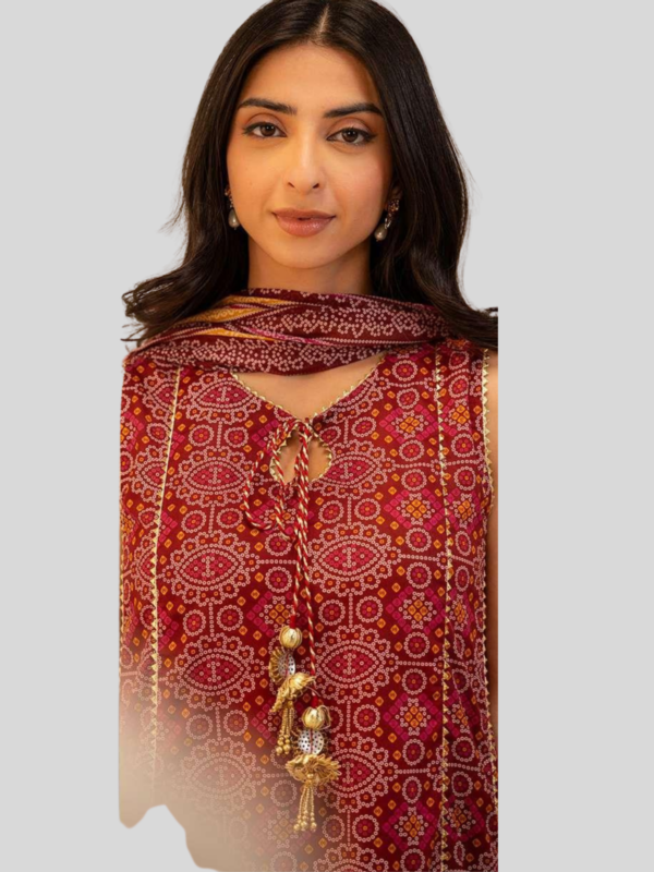 Zellbury 2-PC Digital Printed Unstitched Lawn Suit - Image 2