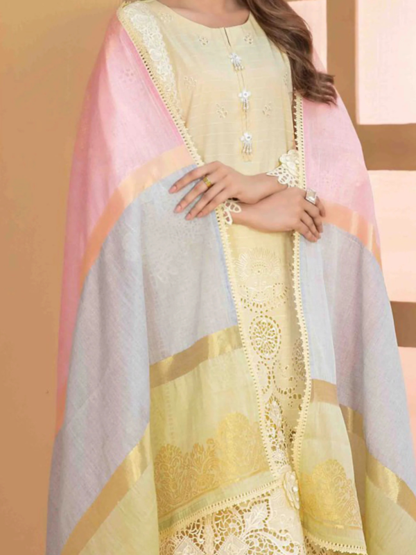 Zala By Tawakkal Unstitched 3 Piece Fancy Embroidered Lawn Collection - Image 3