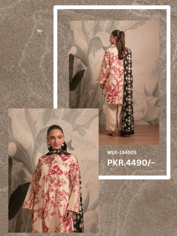 BEYOND EAST 🌙EID COLLECTION (Eid sy pehly Eid) Beyond East (Beena) Vol.1 Printed Unstitched 3-PC Lawn Suit (LIMITED OFFER) - Image 2