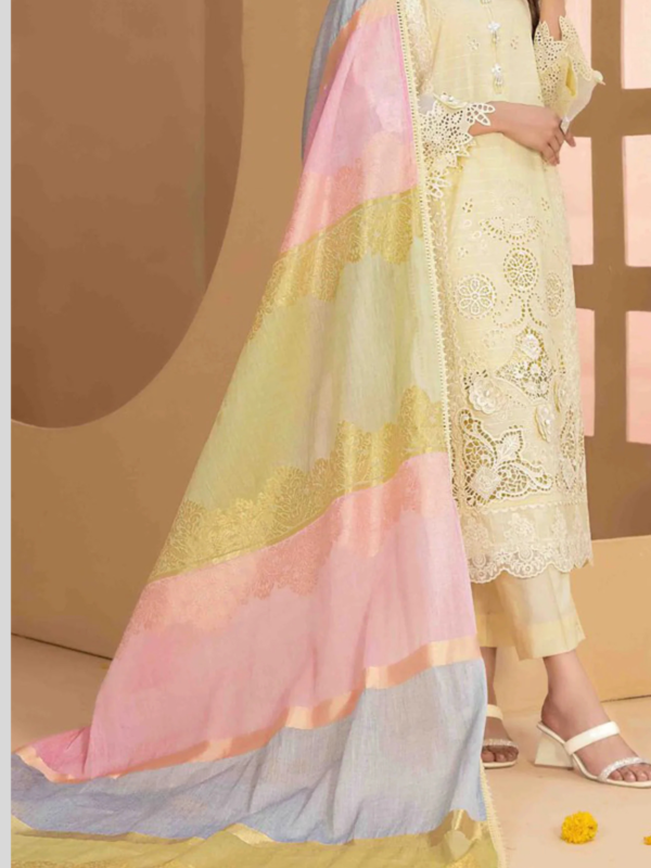 Zala By Tawakkal Unstitched 3 Piece Fancy Embroidered Lawn Collection - Image 2