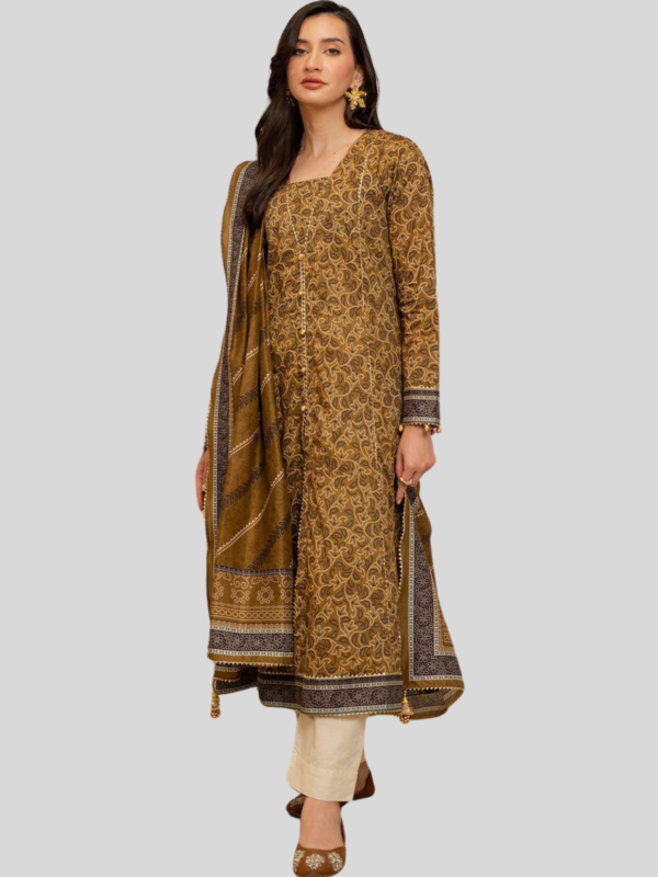 Zellbury 2-PC Digital Printed Unstitched Lawn Suit - Image 3