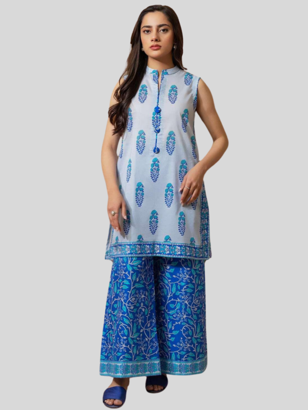 Zellbury 2-PC Digital Printed Unstitched Lawn Suit - Image 3