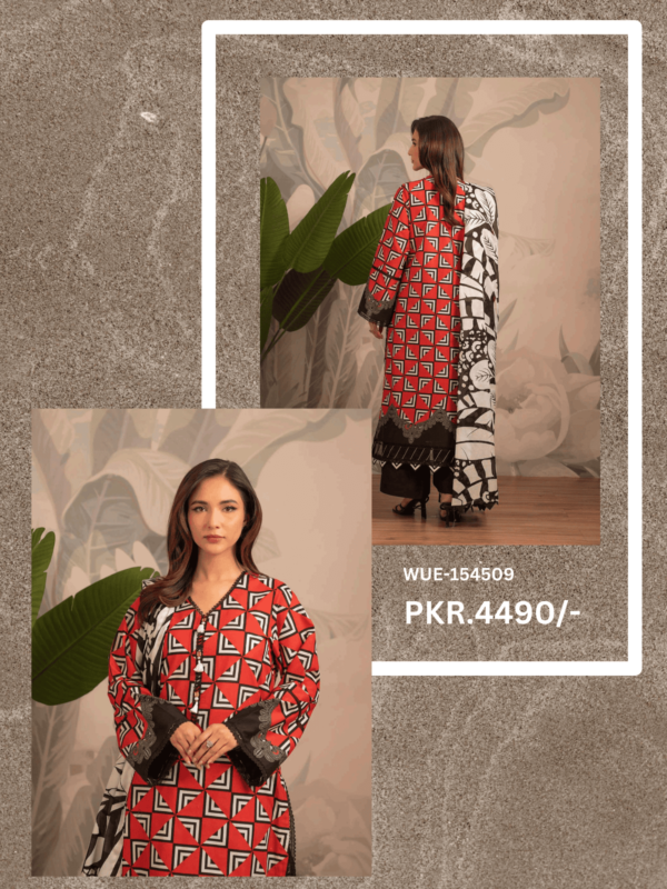 BEYOND EAST 🌙EID COLLECTION (Eid sy pehly Eid) Beyond East (Beena) Vol.1 Printed Unstitched 3-PC Lawn Suit (LIMITED OFFER) - Image 2