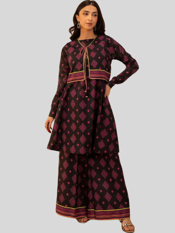 Zellbury 2-PC Digital Printed Unstitched Lawn Suit - Image 3