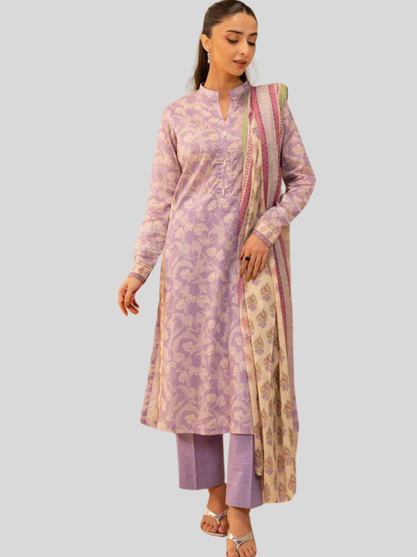 Zellbury 2-PC Digital Printed Unstitched Lawn Suit - Image 3