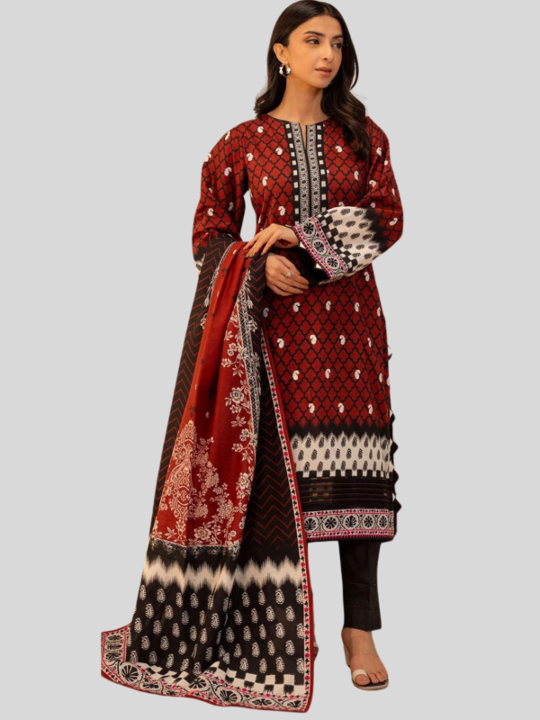 Zellbury 2-PC Digital Printed Unstitched Lawn Suit - Image 3