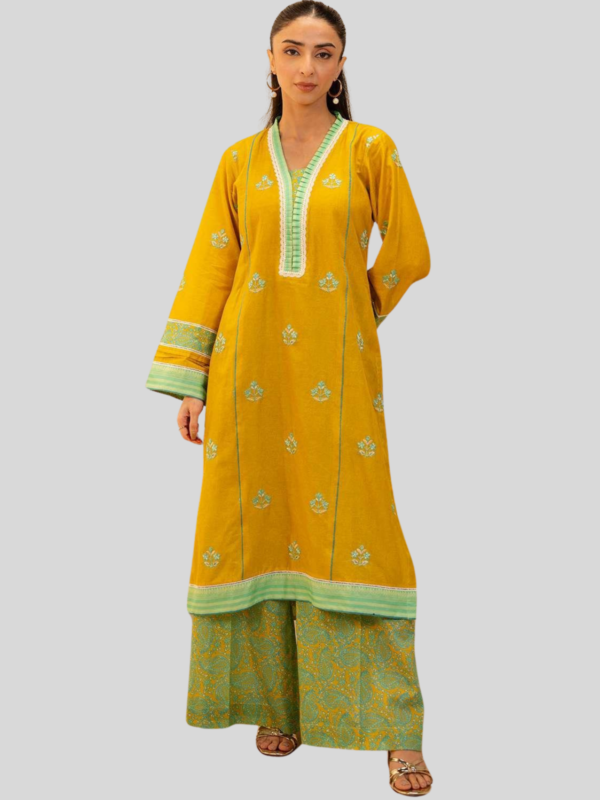 Zellbury 2-PC Digital Printed Unstitched Lawn Suit - Image 3