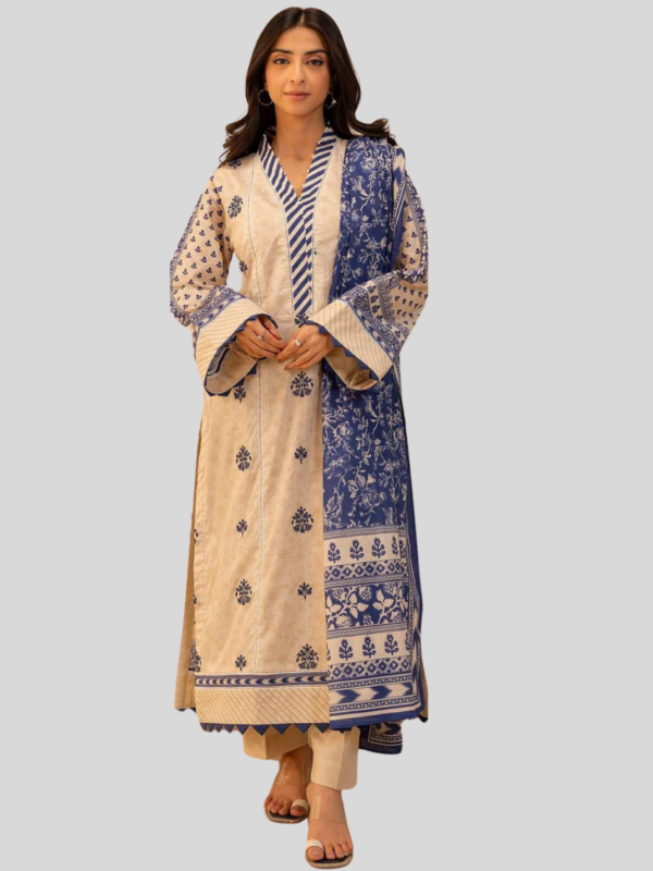 Zellbury 2-PC Digital Printed Unstitched Lawn Suit - Image 2