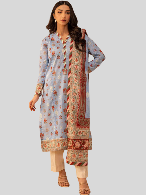Zellbury 2-PC Digital Printed Unstitched Lawn Suit - Image 3