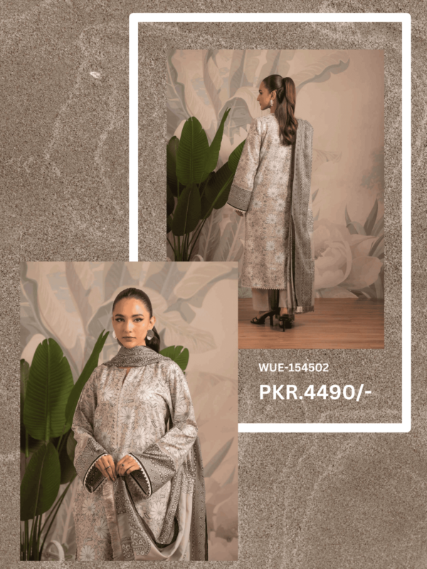 BEYOND EAST 🌙EID COLLECTION (Eid sy pehly Eid) Beyond East (Beena) Vol.1 Printed Unstitched 3-PC Lawn Suit (LIMITED OFFER) - Image 3