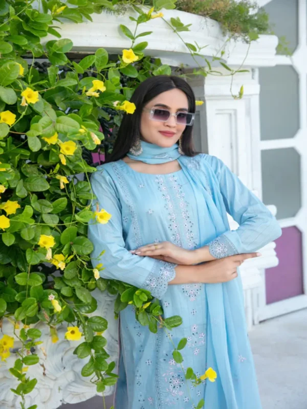Mihrimha By Tawakkal 3-Piece Unstitched Ladies Suit - Image 2