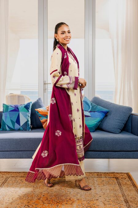 Zellbury 3-PC Cotton Unstitched Chikankari Suit