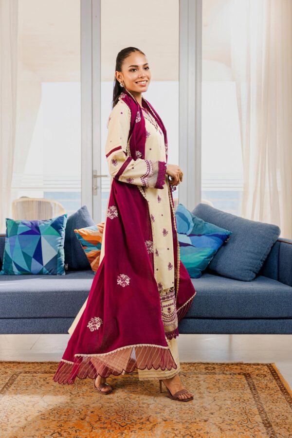 Zellbury 3-PC Cotton Unstitched Chikankari Suit
