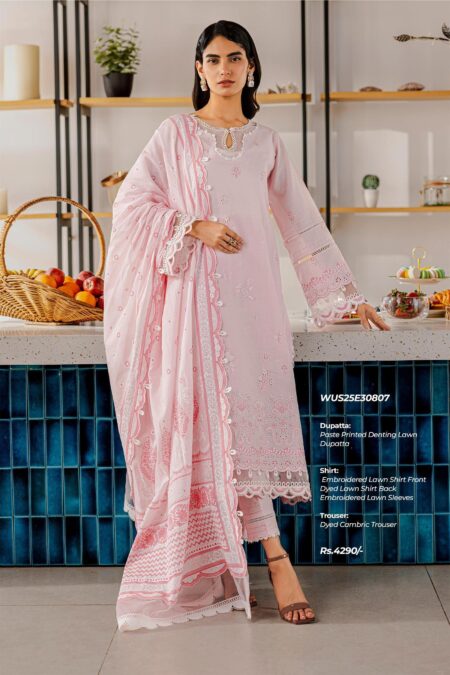 Zellbury 3-PC Cotton Unstitched Chikankari Suit