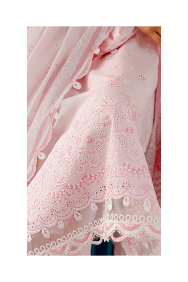 Zellbury 3-PC Cotton Unstitched Chikankari Suit - Image 4