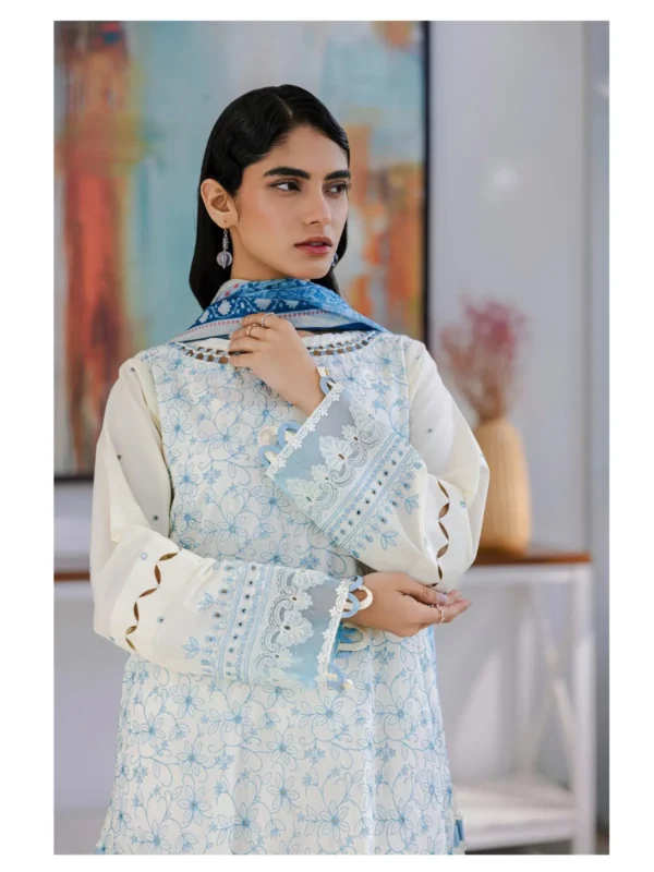 Zellbury 3-PC Cotton Unstitched Chikankari Suit