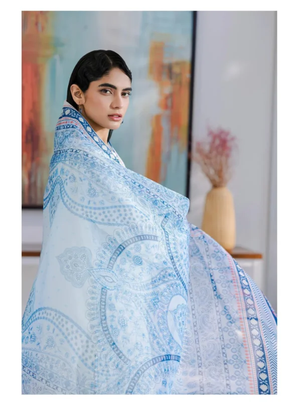 Zellbury 3-PC Cotton Unstitched Chikankari Suit - Image 2