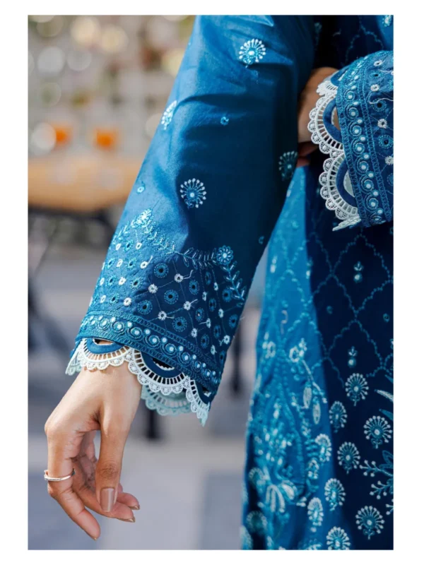 Zellbury 3-PC Cotton Unstitched Chikankari Suit - Image 3