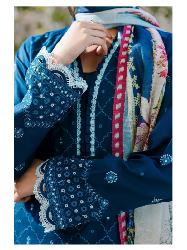 Zellbury 3-PC Cotton Unstitched Chikankari Suit - Image 2