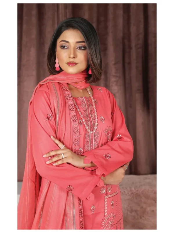 Summer 3-Piece Unstitched Ladies Suit Chashni By Faria - Image 2