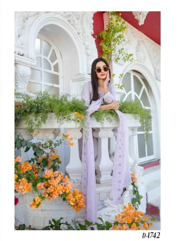 Mihrimha By Tawakkal 3-Piece Unstitched Ladies Suit - Image 2