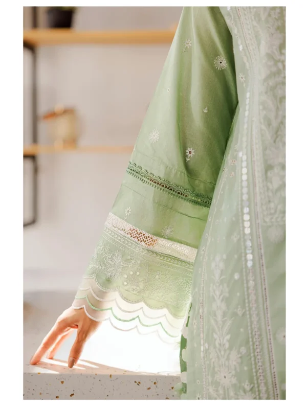 Zellbury 3-PC Cotton Unstitched Chikankari Suit - Image 3