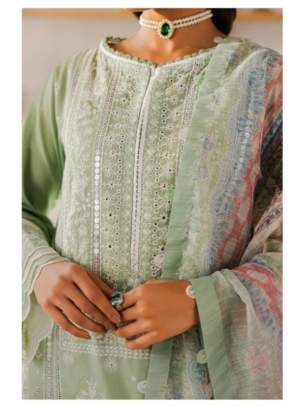 Zellbury 3-PC Cotton Unstitched Chikankari Suit - Image 2