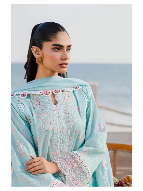 Zellbury 3-PC Cotton Unstitched Chikankari Suit - Image 3